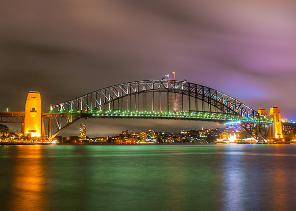 Night Lights at Sydney Bridge, Australia