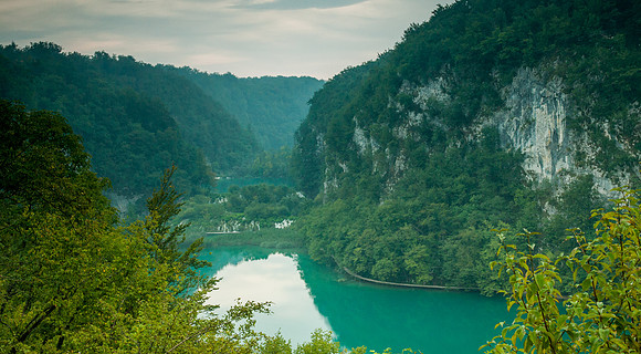 Series of steps lakes in Plitvicka Jezera, Croatia