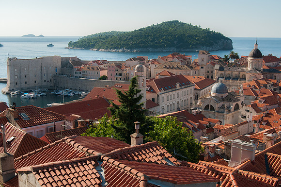 Dubrovnik from the fort walls, Croatia