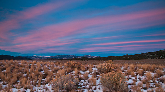 Winter Sunset, Western Utah