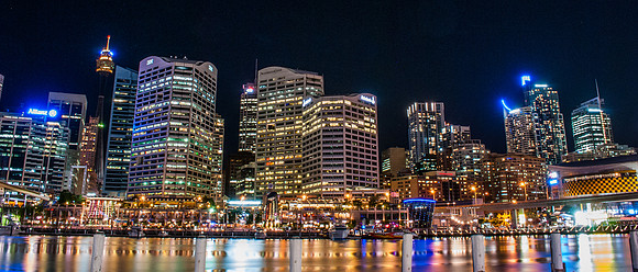 Night Skyline, Darling Harbor, Sydney, Australia